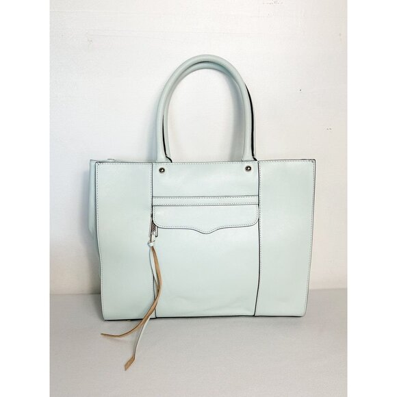 Rebecca Minkoff Medium MAB Tote Bag in Light Turquoise - New - Picture 1 of 9